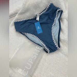 Cupshe Navy Swim Bottoms